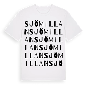Sjömillan ordlek t-shirt – ekologisk bomull t-shirt från Pinshirt