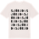 Vintage White t-shirt med Sjöruda ordlek t-shirt