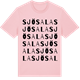 Pink Cotton t-shirt med Sjösala ordlek t-shirt