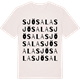Vintage White t-shirt med Sjösala ordlek t-shirt