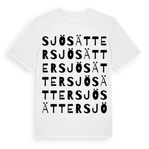 Sjösätter ordlek t-shirt – ekologisk bomull t-shirt från Pinshirt