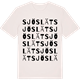 Vintage White t-shirt med Sjöslät ordlek t-shirt