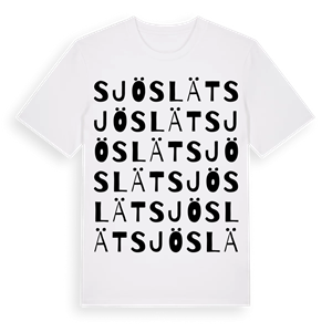 Sjöslät ordlek t-shirt – ekologisk bomull t-shirt från Pinshirt