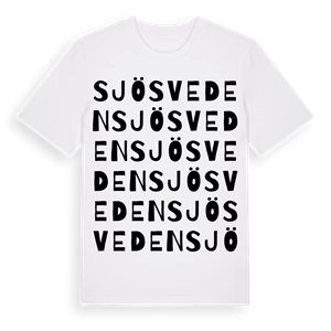 Sjösveden ordlek t-shirt – ekologisk bomull t-shirt från Pinshirt