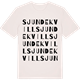 Vintage White t-shirt med Sjundekvill ordlek t-shirt