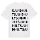 White t-shirt med Sjundhult ordlek t-shirt