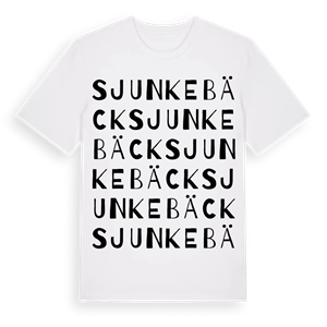 Sjunkebäck ordlek t-shirt – ekologisk bomull t-shirt från Pinshirt