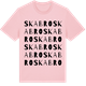 Pink Cotton t-shirt med Skabro ordlek t-shirt