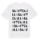 White t-shirt med Skaftekulla ordlek t-shirt