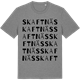 Mid Heather Gray t-shirt med Skaftnäs ordlek t-shirt