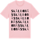 Pink Cotton t-shirt med Skålbonäs ordlek t-shirt