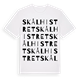 White t-shirt med Skålhistret ordlek t-shirt