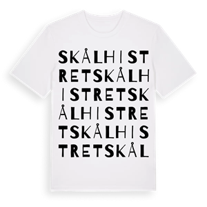 Skålhistret ordlek t-shirt – ekologisk bomull t-shirt från Pinshirt