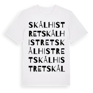Skålhistret ordlek t-shirt – ekologisk bomull t-shirt från Pinshirt