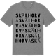 Mid Heather Gray t-shirt med Skälhorva ordlek t-shirt