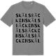 Mid Heather Gray t-shirt med Skälsbäcken ordlek t-shirt