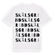 White t-shirt med Skälsgrind ordlek t-shirt