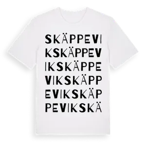 Skäppevik ordlek t-shirt – ekologisk bomull t-shirt från Pinshirt