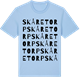 Blue Soul t-shirt med Skåretorp ordlek t-shirt
