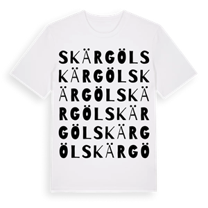Skärgöl ordlek t-shirt – ekologisk bomull t-shirt från Pinshirt