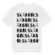 White t-shirt med Skärgöl ordlek t-shirt