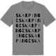 Mid Heather Gray t-shirt med Skarpinge ordlek t-shirt