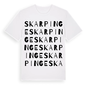 Skarpinge ordlek t-shirt – ekologisk bomull t-shirt från Pinshirt