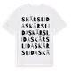 White t-shirt med Skärslida ordlek t-shirt