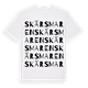 White t-shirt med Skärsmaren ordlek t-shirt