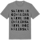 Mid Heather Gray t-shirt med Skärvlingemålen ordlek t-shirt