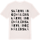 Vintage White t-shirt med Skärvlingemålen ordlek t-shirt