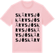 Pink Cotton t-shirt med Skärvsjö ordlek t-shirt