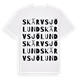 White t-shirt med Skärvsjölund ordlek t-shirt