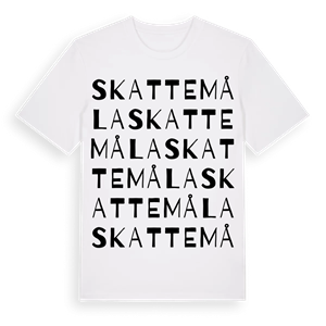 Skattemåla ordlek t-shirt – ekologisk bomull t-shirt från Pinshirt