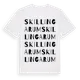 White t-shirt med Skillingarum ordlek t-shirt