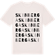 Vintage White t-shirt med Skinberga ordlek t-shirt