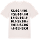 Vintage White t-shirt med Skogaholm ordlek t-shirt