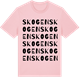 Pink Cotton t-shirt med Skogen ordlek t-shirt