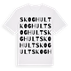 White t-shirt med Skoghult ordlek t-shirt