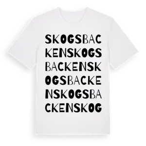 Skogsbacken ordlek t-shirt – ekologisk bomull t-shirt från Pinshirt