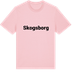 Pink Cotton t-shirt med Skogsborg fetstil t-shirt