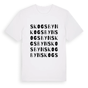 Skogsbyn ordlek t-shirt – ekologisk bomull t-shirt från PinShirt