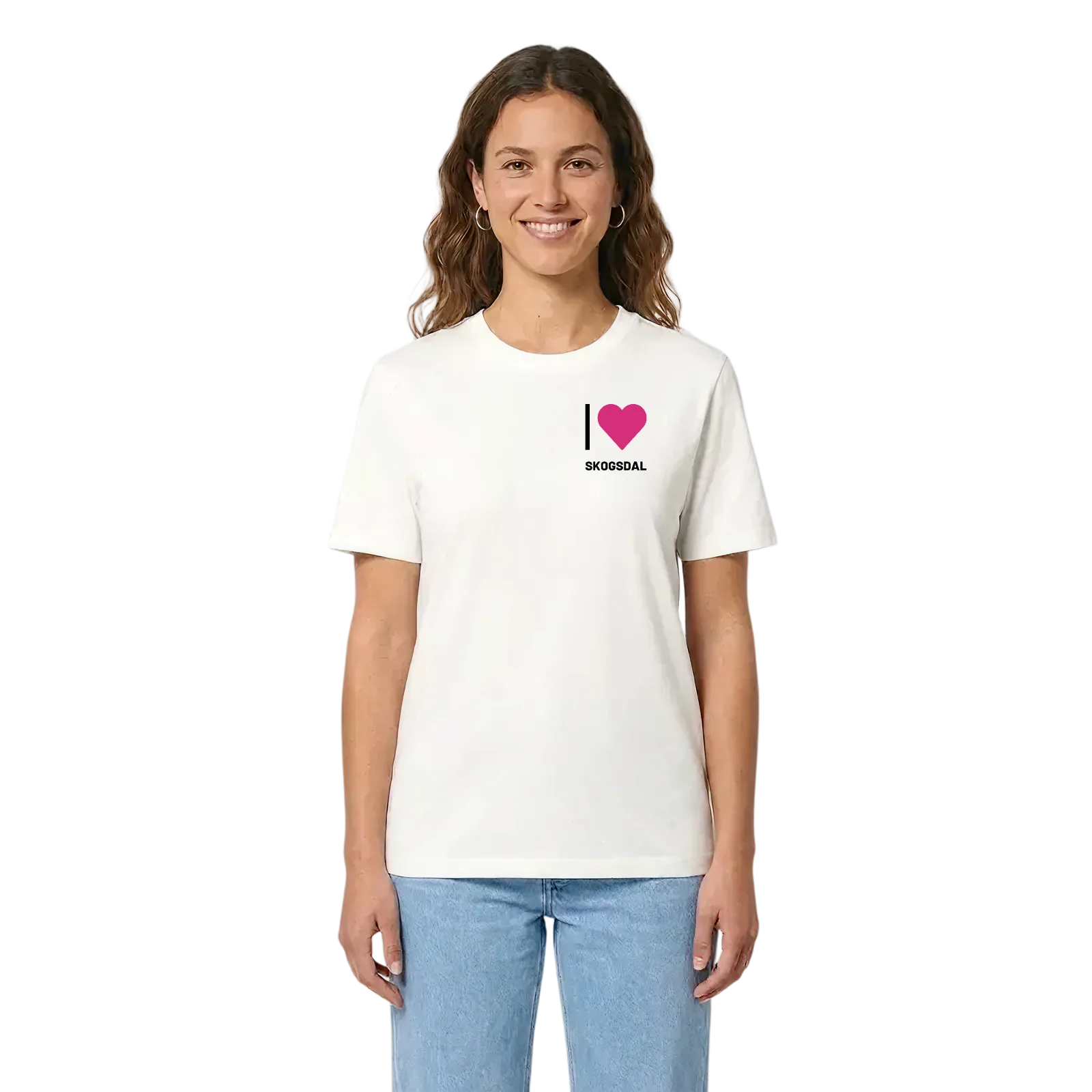 Jag älskar Skogsdal t-shirt litet tryck – White, i miljö