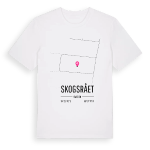 Skogsrået karta t-shirt – ekologisk bomull t-shirt från Pinshirt