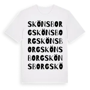 Skönsborg ordlek t-shirt – ekologisk bomull t-shirt från Pinshirt