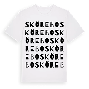 Skörebo ordlek t-shirt – ekologisk bomull t-shirt från Pinshirt