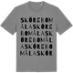 Mid Heather Gray t-shirt med Skörebomåla ordlek t-shirt