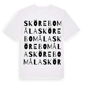 Skörebomåla ordlek t-shirt – ekologisk bomull t-shirt från Pinshirt