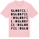 Pink Cotton t-shirt med Skorpelid ordlek t-shirt