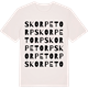Vintage White t-shirt med Skorpetorp ordlek t-shirt